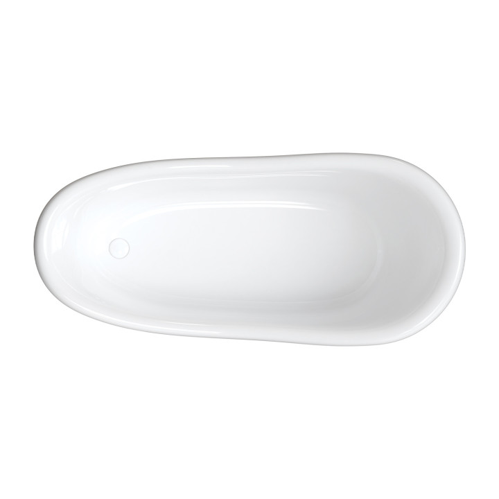 Wanna wolnostojąca OMNIRES ATENA COMFORT M+, 168x76cm - biały / czarny połysk