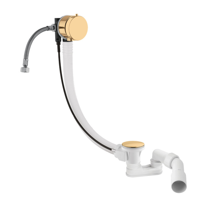 Syfon wannowy OMNIRES CGS przelewowo-odpływowo-napełniający - złoty