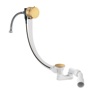 Syfon wannowy OMNIRES CGS przelewowo-odpływowo-napełniający - złoty szczotkowany