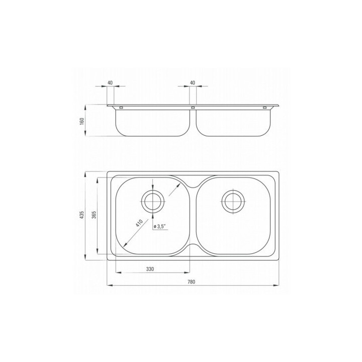 Zlewozmywak podblatowy Deante Egeria, 58x44cm, 1,5-komorowy, satyna