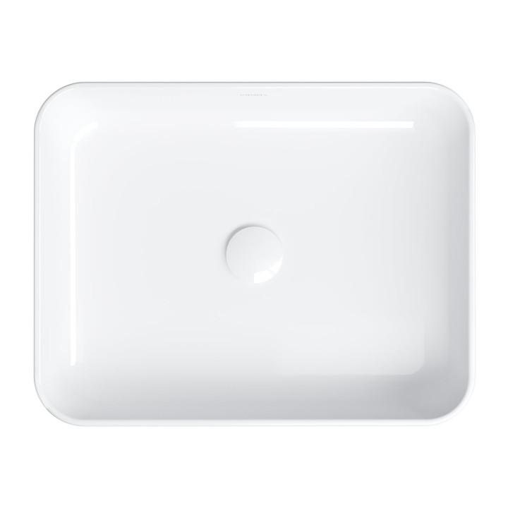 Umywalka nablatowa OMNIRES CORONA, 50 x 39 cm - biały połysk