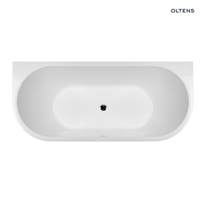 Oltens Begna wanna przyścienna 170x75 cm akrylowa owalna - biała