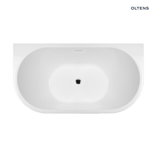 Oltens Delva wanna przyścienna 150x70 cm akrylowa owalna - biała