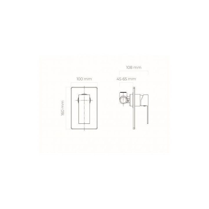 Oltens Gota bateria prysznicowa podtynkowa kompletna - złota