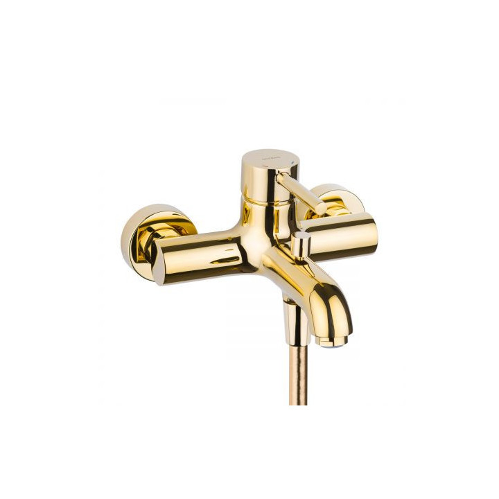 Oltens Molle bateria wannowo-prysznicowa ścienna - złota 