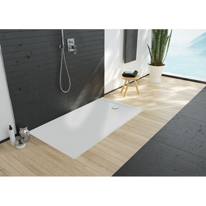 Brodzik prostokątny Sanplast  Structure Mineral B-M/STRUCTURE 80x130x1,5 biew - biały