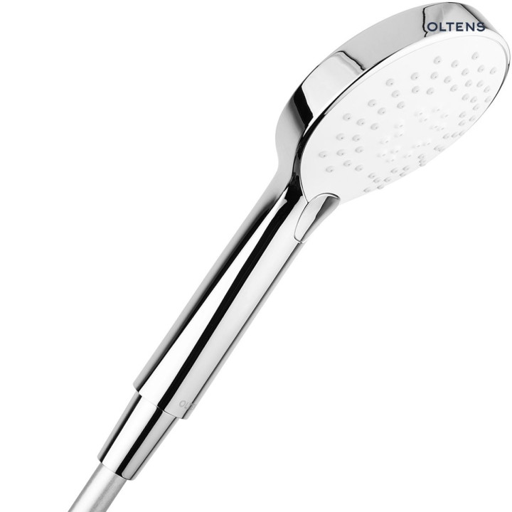 Zestaw prysznicowy Oltens Driva EasyClick Alling 60 z mydelniczką - chrom/biały
