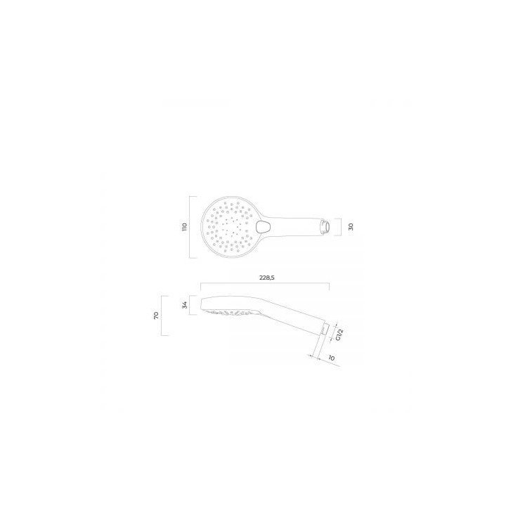 Zestaw prysznicowy Oltens Driva EasyClick Gide - złoty połysk/biały