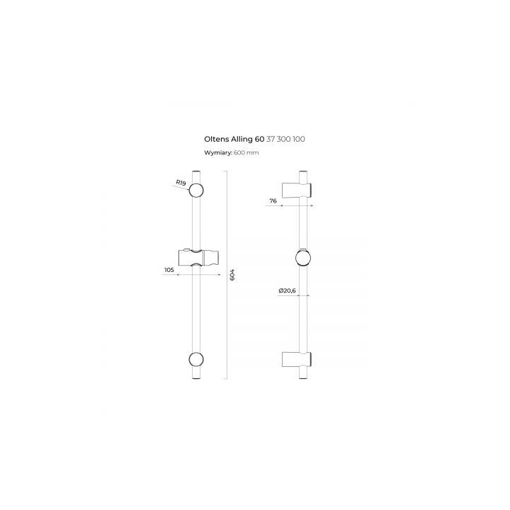 Zestaw prysznicowy Oltens Sog Alling 60 z mydelniczką - chrom