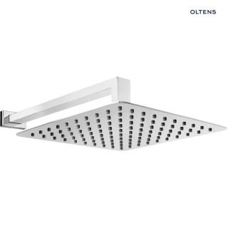 Zestaw Oltens Vindel (S) Lagan (S) deszczownica 25 cm kwadratowa z ramieniem ściennym - chrom 