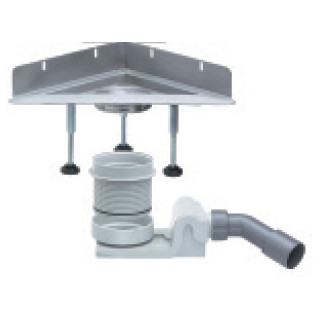 Odwodnienie Viega Visign narożne bez rusztu, ramka matowa- sanitbuy.pl