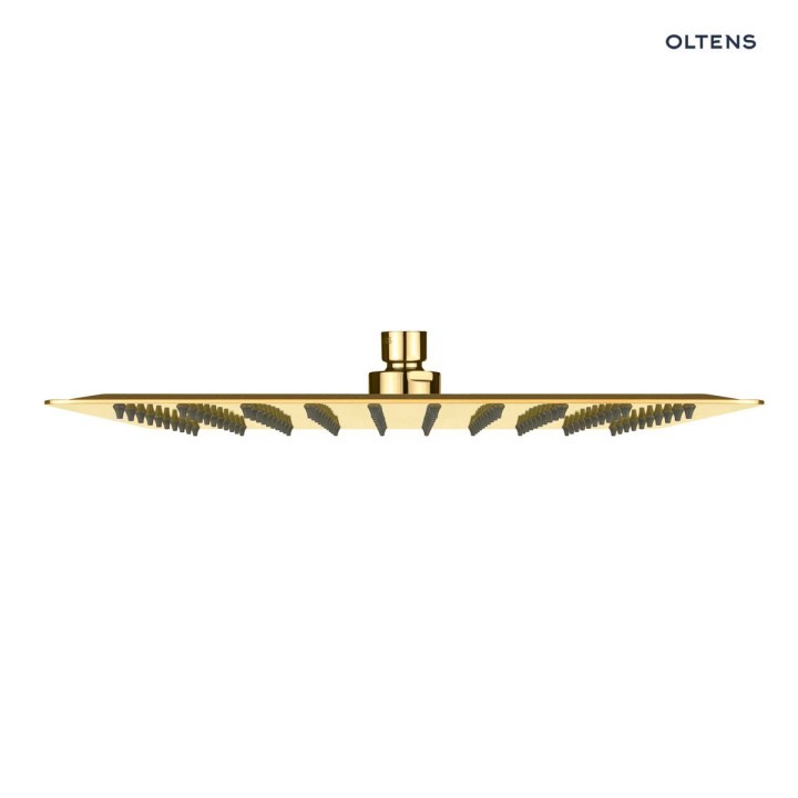 Zestaw Oltens Vindel (S) Lagan (S) deszczownica 30 cm kwadratowa z ramieniem ściennym - złoty