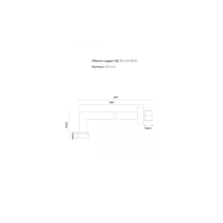 Zestaw Oltens Vindel (S) Lagan (S) deszczownica 30 cm kwadratowa z ramieniem ściennym - złoty