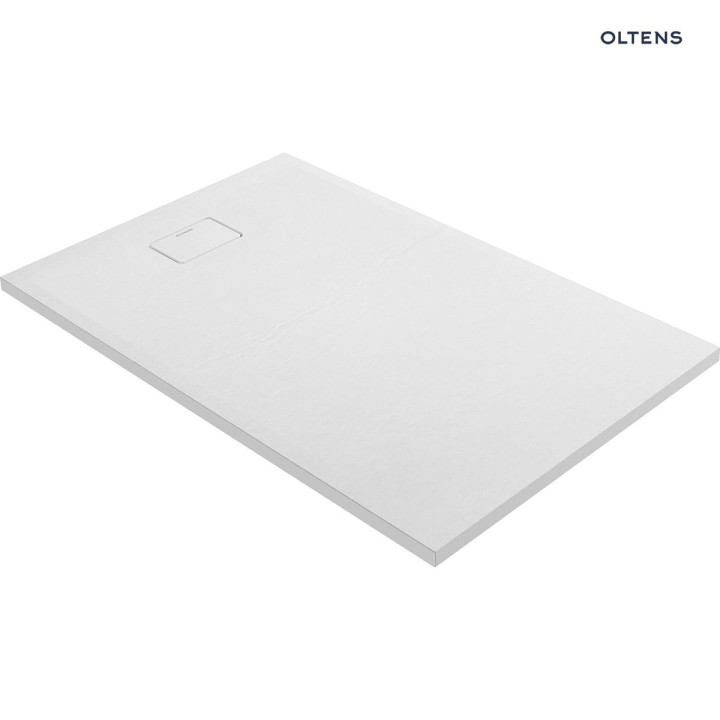 Oltens Bergytan brodzik prostokątny 140x90 cm RockSurface - biały