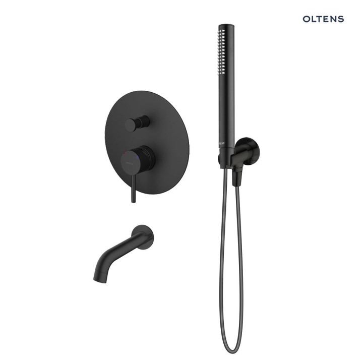 Zestaw Oltens Molle zestaw wannowo-prysznicowy podtynkowy - czarny mat