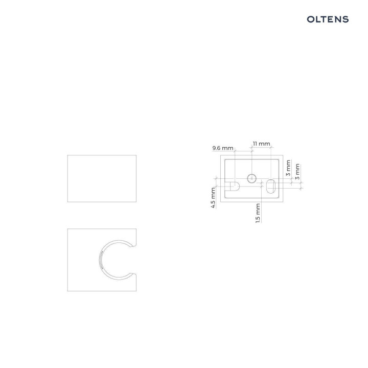 Oltens Gide (S) uchwyt prysznicowy - chrom