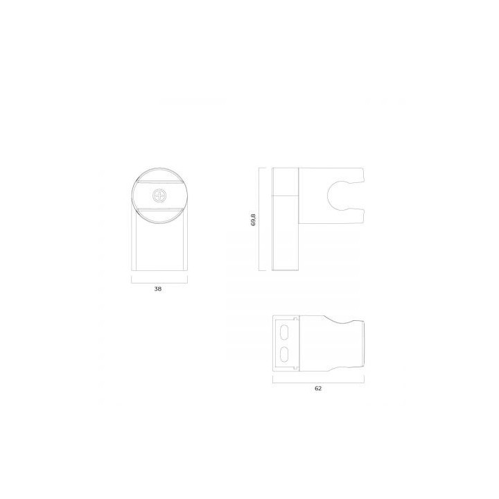 Oltens Gide uchwyt prysznicowy z regulacją - złoty