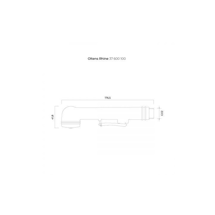 Oltens Rhine słuchawka prysznicowa do baterii umywalkowej lub bidetowej - chrom