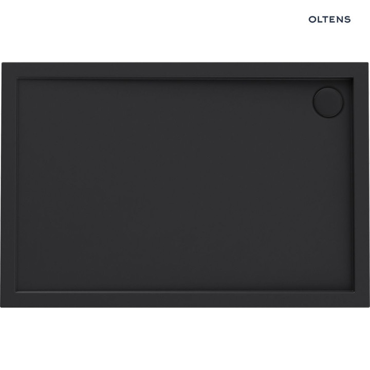 Oltens Superior brodzik akrylowy 120x70 cm prostokątny - czarny mat