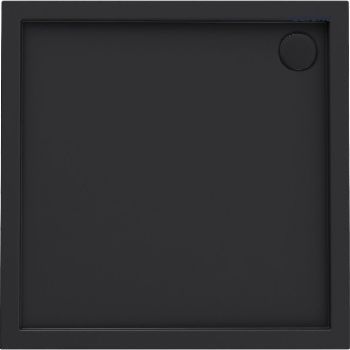 Oltens Superior brodzik akrylowy 90x90 cm kwadratowy - czarny mat