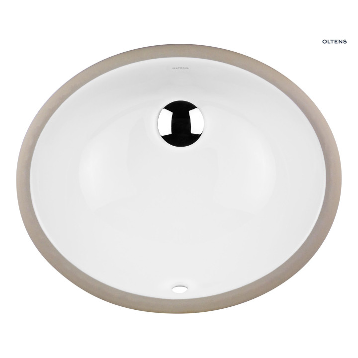 Oltens Mana umywalka 46x38 cm podblatowa owalna - biała