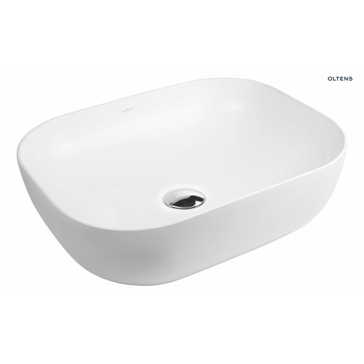 Oltens Josen umywalka 50x39,5 cm nablatowa - biała
