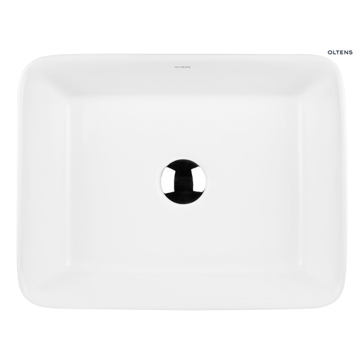 Oltens Forde umywalka 48x37 cm nablatowa prostokątna - biała