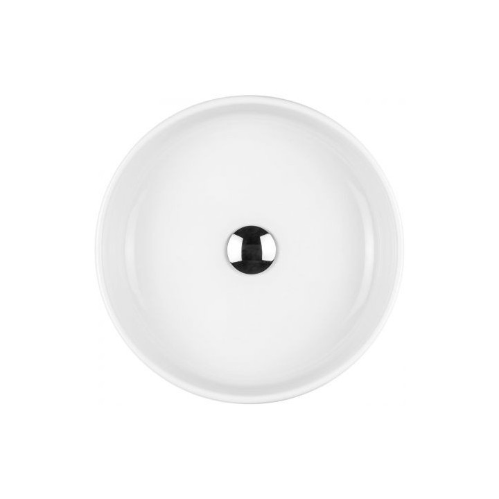 Oltens Fossa umywalka 40 cm nablatowa z powłoką SmartClean - biała