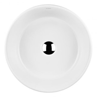 Oltens Lagde umywalka 40 cm nablatowa okrągła z powłoką SmartClean - biała