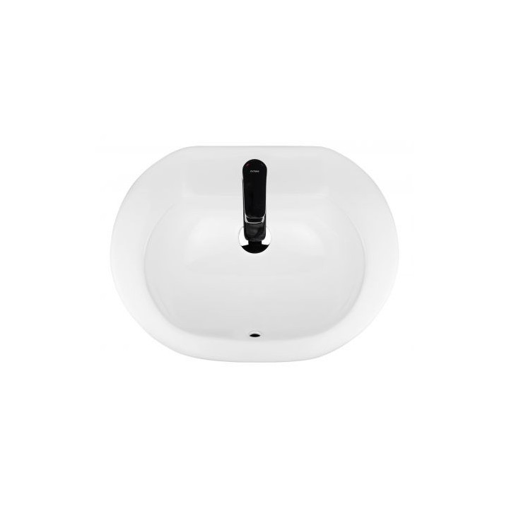 Oltens Asta umywalka 55x42 cm wpuszczana w blat owalna - biała