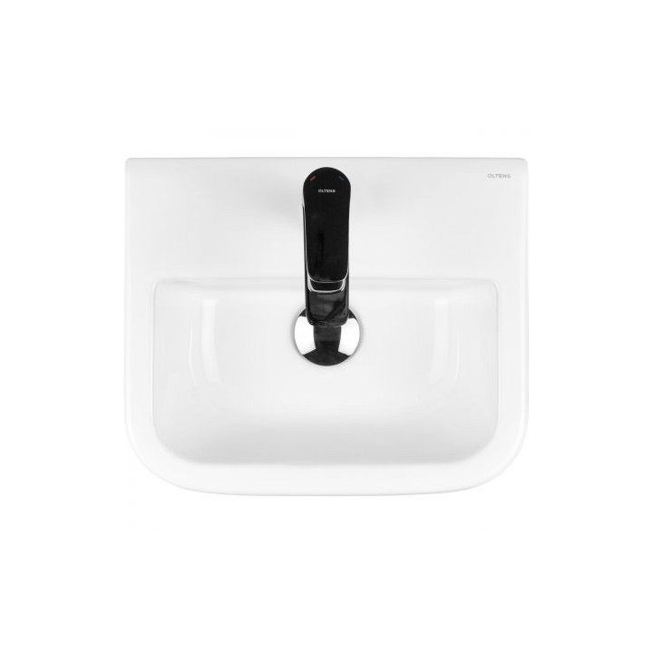 Oltens Vernal umywalka 40x32,5 cm wisząca z powłoką SmartClean - biała
