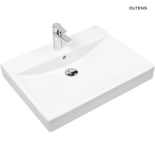 Oltens Hofsa umywalka 60x46 cm nablatowa z powłoką SmartClean - biała