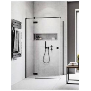 Ścianka boczna S1 70 Radaway Essenza New Black KDJ 66.7-68.2-200cm, profil czarny, szkło przejrzyste