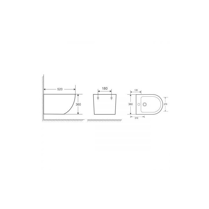 Oltens Hamnes bidet wiszący z powłoką SmartClean - biały 