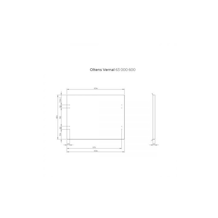 Oltens Vernal szafka 60 cm podumywalkowa wisząca biały połysk z blatem dąb 