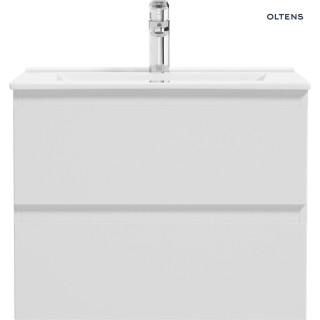 Oltens Vernal szafka 60 cm podumywalkowa wisząca - biały połysk 