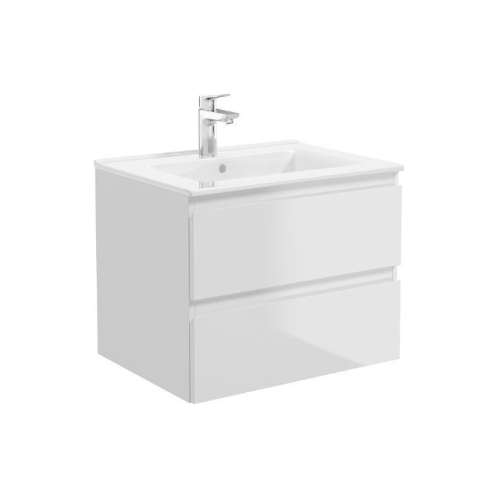 Oltens Vernal szafka 60 cm podumywalkowa wisząca - biały połysk 