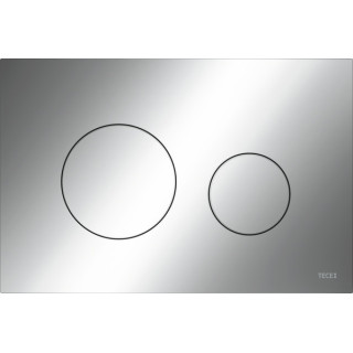 TECEloop przycisk spłukujący do WC z tworzywa, chrom połysk, spłukiwanie dwoma ilościami wody