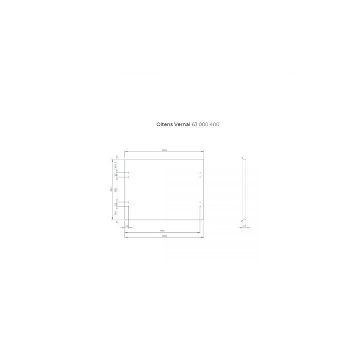 Oltens Vernal szafka 60 cm podumywalkowa wisząca grafit z blatem