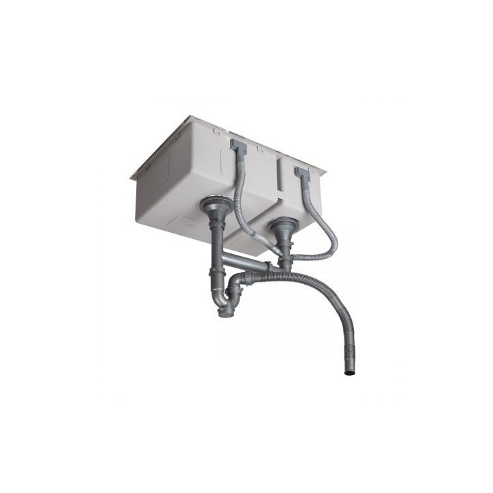 Oltens Stalvask zlew stalowy 1,5 komorowy 58x44 cm stal szlachetna polerowana 