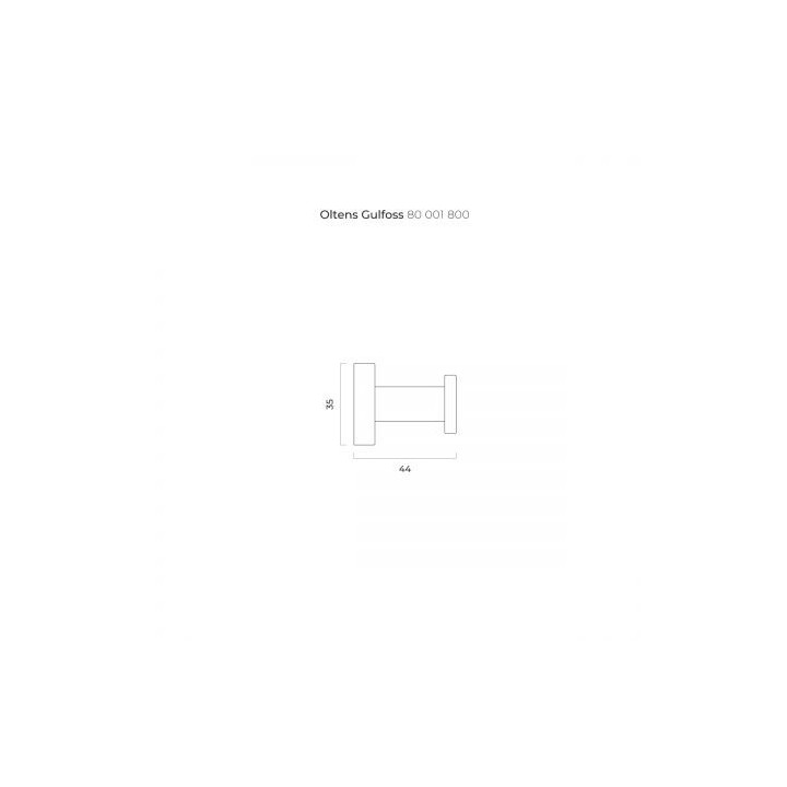 Oltens Gulfoss haczyk na ręcznik - czarny mat