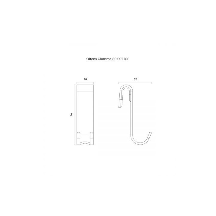 Oltens Glomma wieszak na ręcznik na szybę - chrom