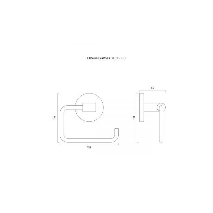 Oltens Gulfoss uchwyt na papier toaletowy - chrom