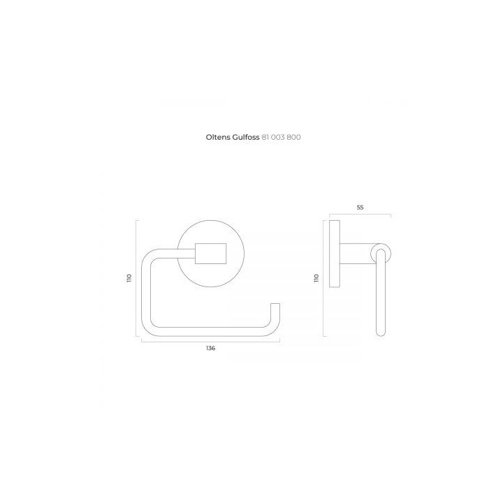 Oltens Gulfoss uchwyt na papier toaletowy - złoty 