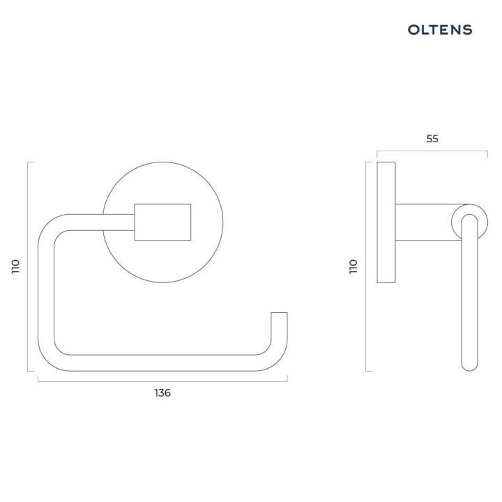 Oltens Gulfoss uchwyt na papier toaletowy - złoto szczotkowane