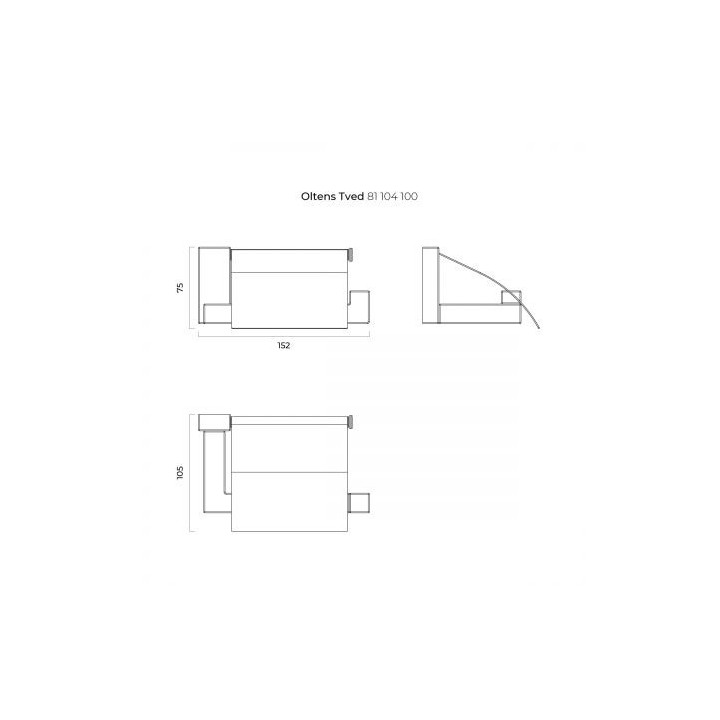 Oltens Tved uchwyt na papier toaletowy - chrom