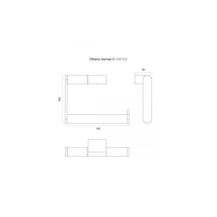 Oltens Vernal uchwyt na papier toaletowy - chrom
