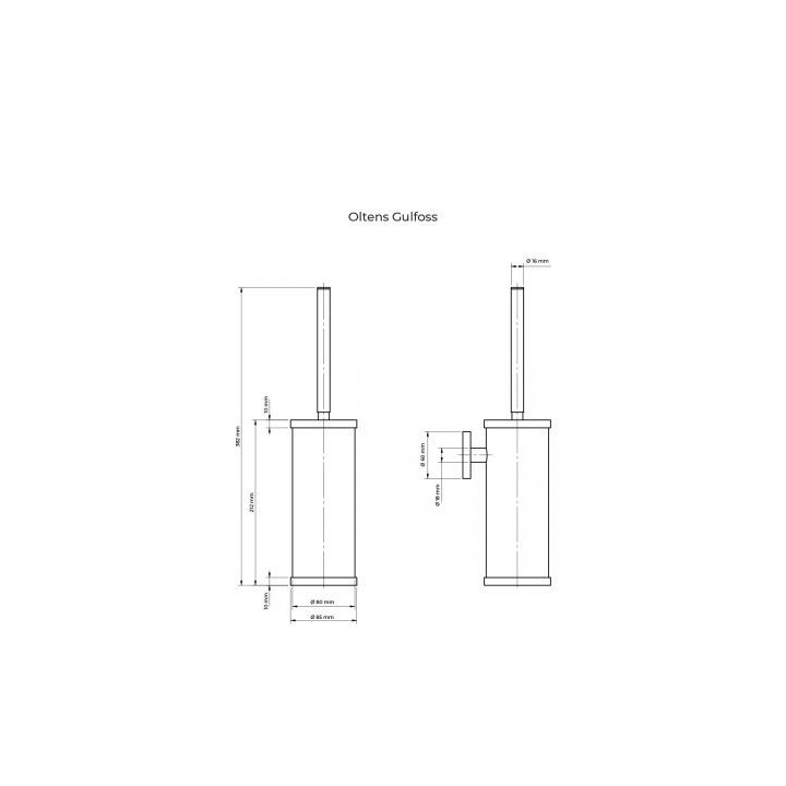 Oltens Gulfoss szczotka WC wisząca - złota