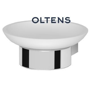 Oltens Vernal mydelniczka z uchwytem - biała ceramika/chrom