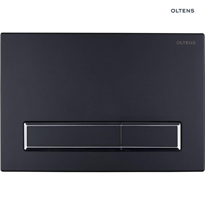 Oltens Torne przycisk spłukujący do WC - czarny mat/chrom
